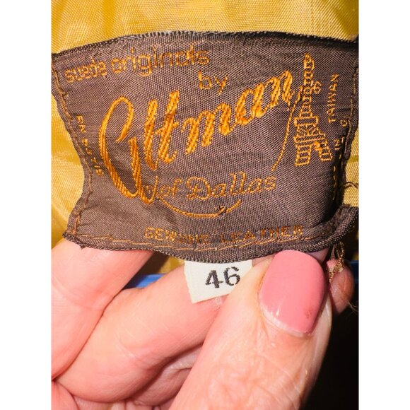 Vintage Altman Of Dallas Suede Knit Jacket 46 (XL) Beige Wool Blend Chore Coat - Picture 3 of 12